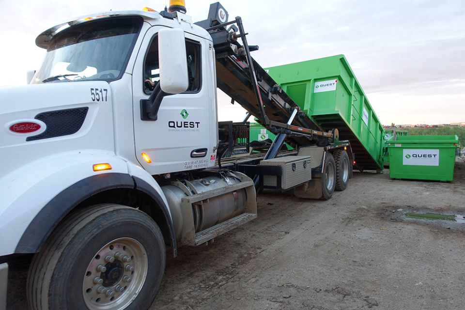 Roll-off bin rentals, one of the many benefits a professional waste management company like Quest Disposal can offer.